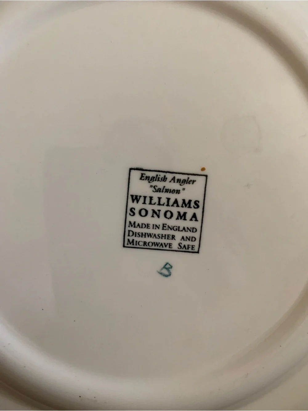 Williams Sonoma Cream Ceramic Dinner Plate with Maker’s Mark
